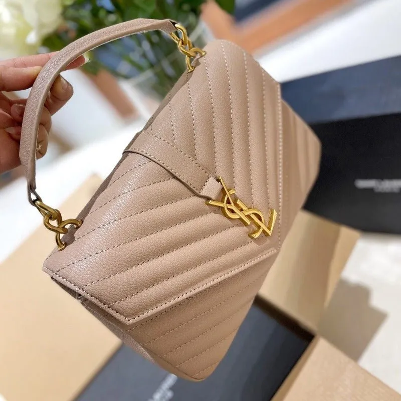 Shoulder End-of-season Bag Beige Wide array Plaque - ESMEE Logo