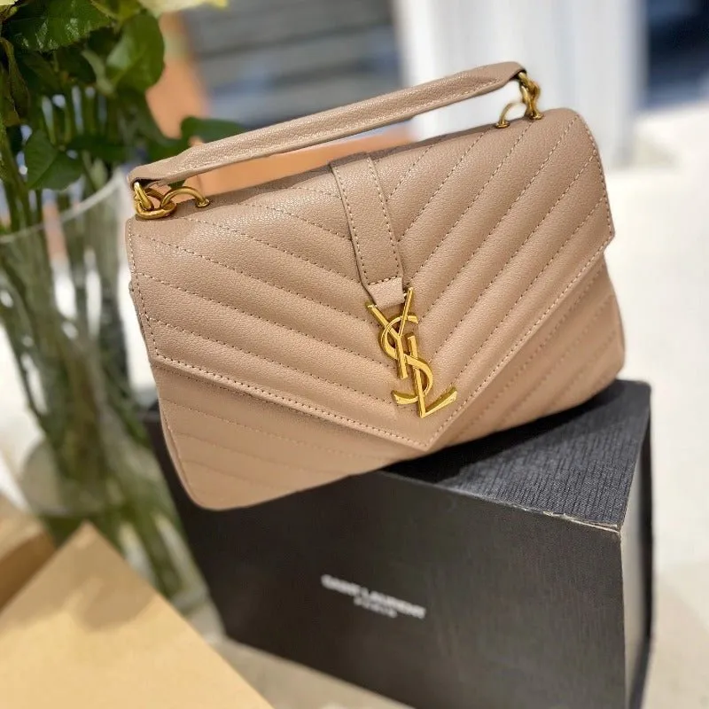 Shoulder End-of-season Bag Beige Wide array Plaque - ESMEE Logo