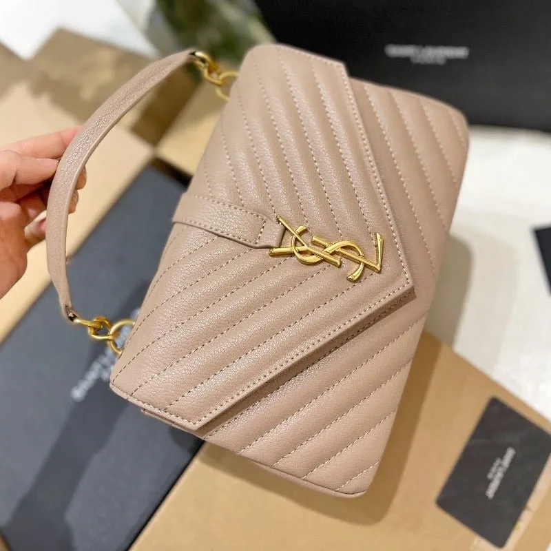 Shoulder End-of-season Bag Beige Wide array Plaque - ESMEE Logo