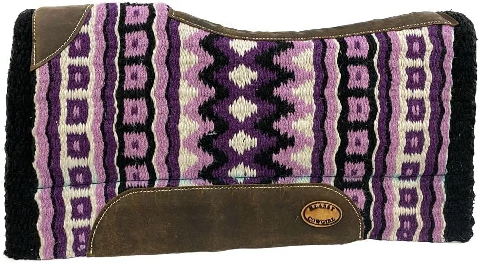 Showman Klassy Cowgirl 28x30 Barrel Style Purple Colored Memory Felt Bottom Saddle pad