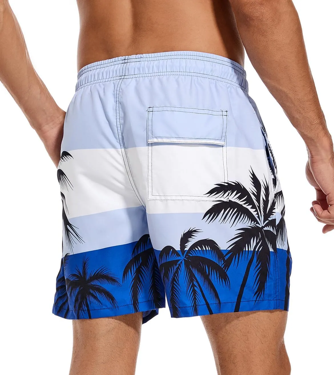 SILKWORLD Men's Swim Trunks Quick Dry Shorts with Pockets