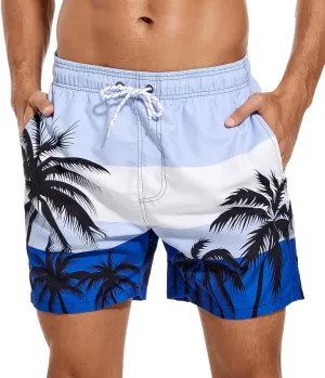 SILKWORLD Men's Swim Trunks Quick Dry Shorts with Pockets