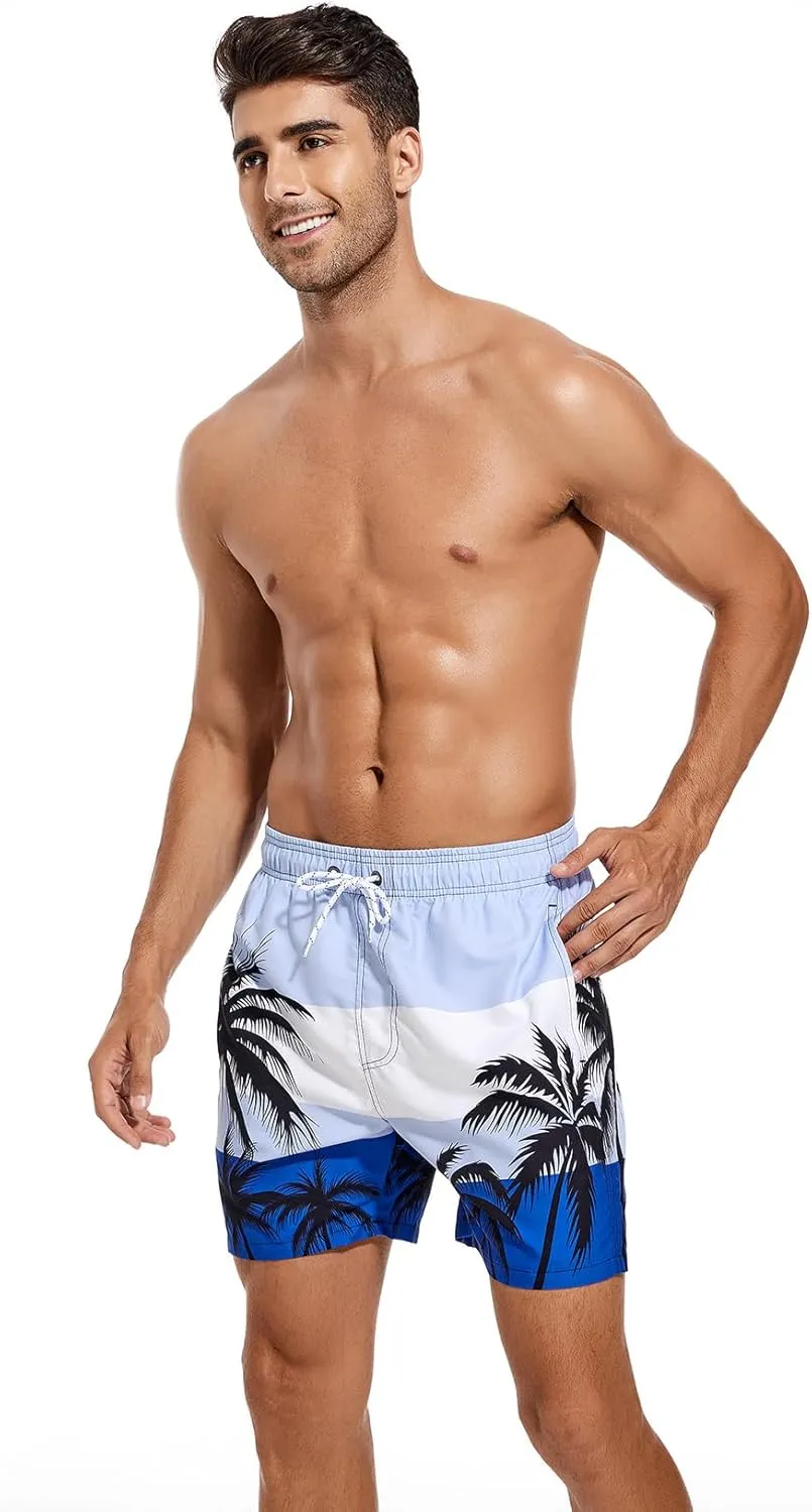 SILKWORLD Men's Swim Trunks Quick Dry Shorts with Pockets