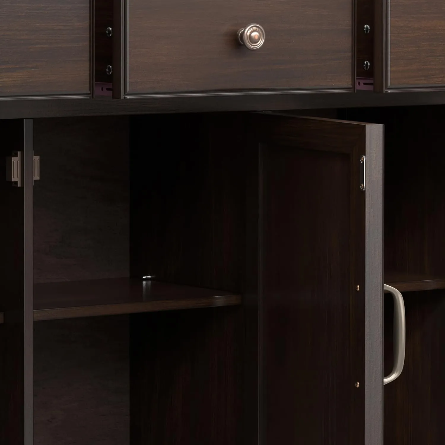 SIMPLIHOME Connaught 51-inch Wide Solid Wood Storage Cabinet in Chestnut Brown for The Entryway, Mudroom or Bedroom, 3 Drawers and Adjustable Shelves, Traditional Style, Space-Saving Design