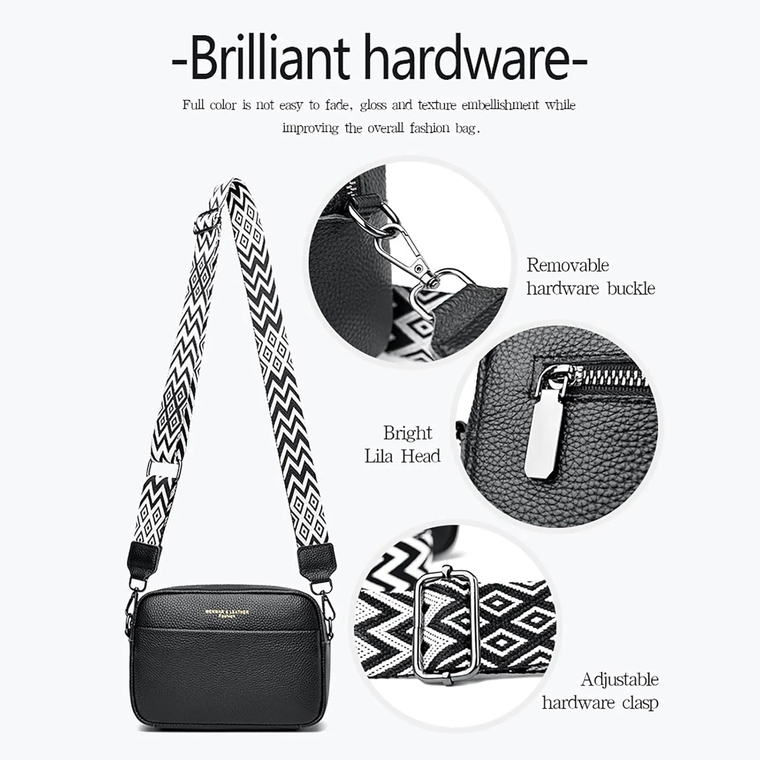 Small Crossbody Bags for Women Trendy Belt Purse Fashion Designer Mini Cute Sling Fanny Chest (0429A-Black, One Size)