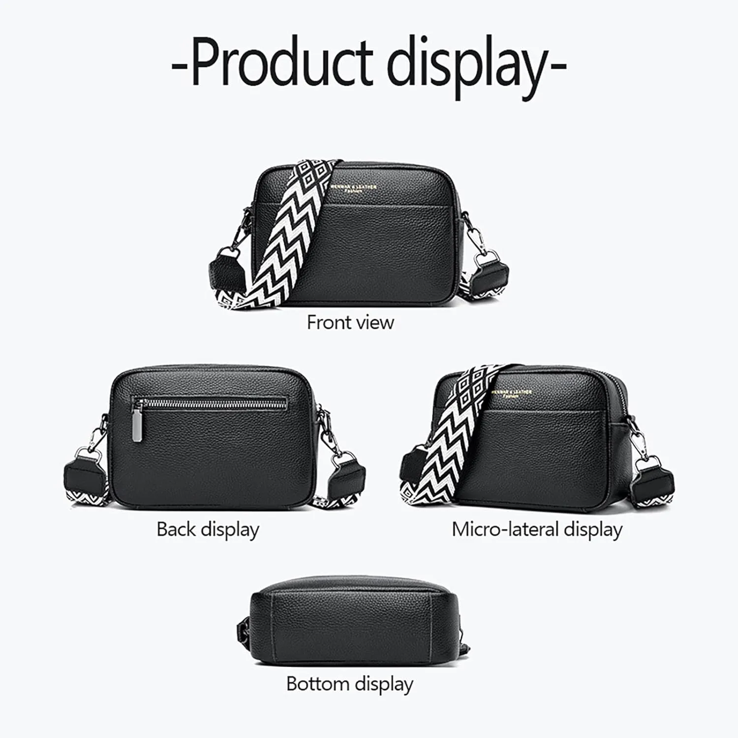 Small Crossbody Bags for Women Trendy Belt Purse Fashion Designer Mini Cute Sling Fanny Chest (0429A-Black, One Size)