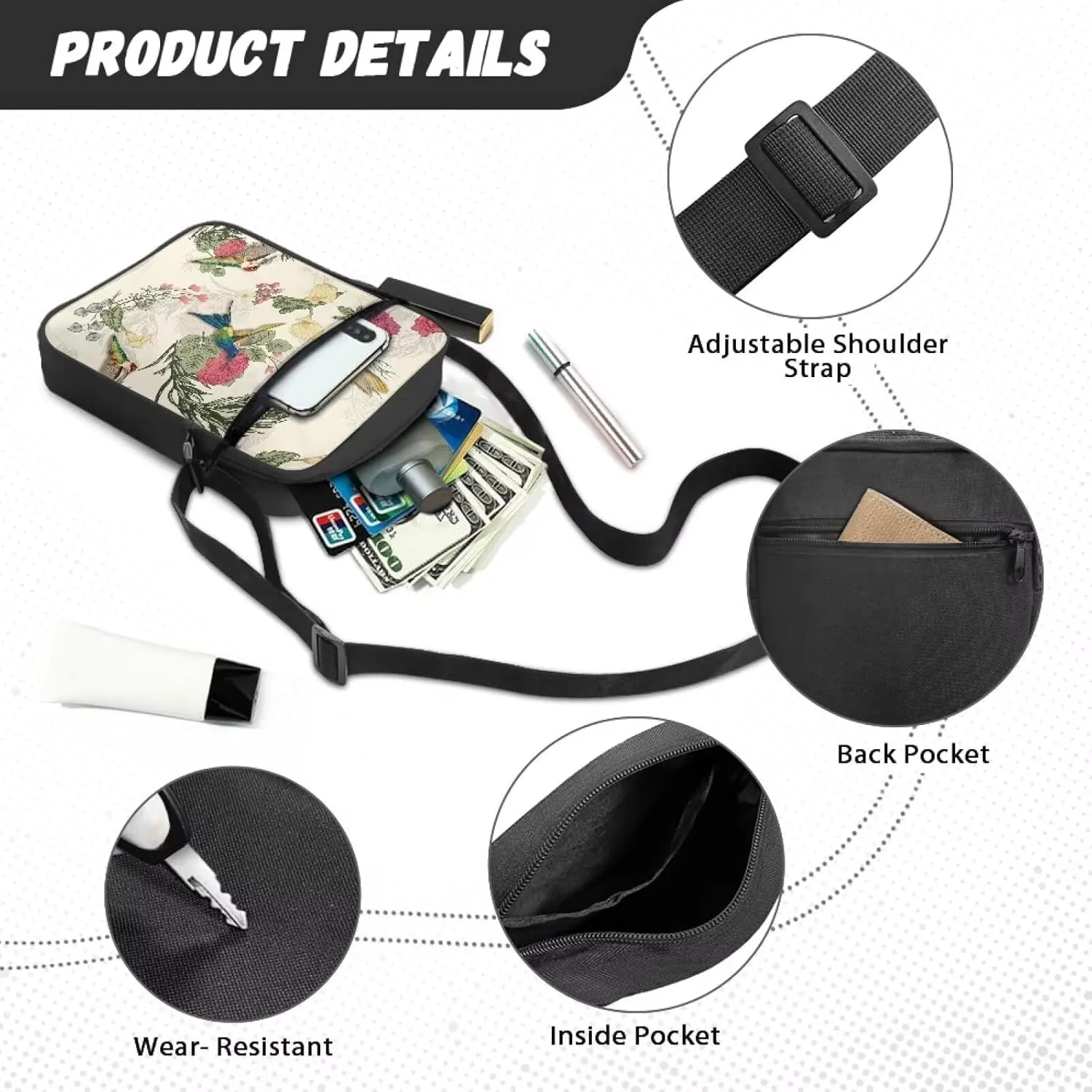 Small Crossbody Purse Cute Travel Cell Phone Purse Kawaii Cross Body Bag Purses for Women Men Boys Girls