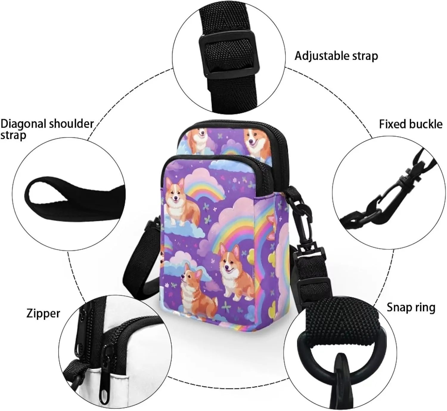 Small Crossbody Purse for Women Kids Shoulder Messenger Bag