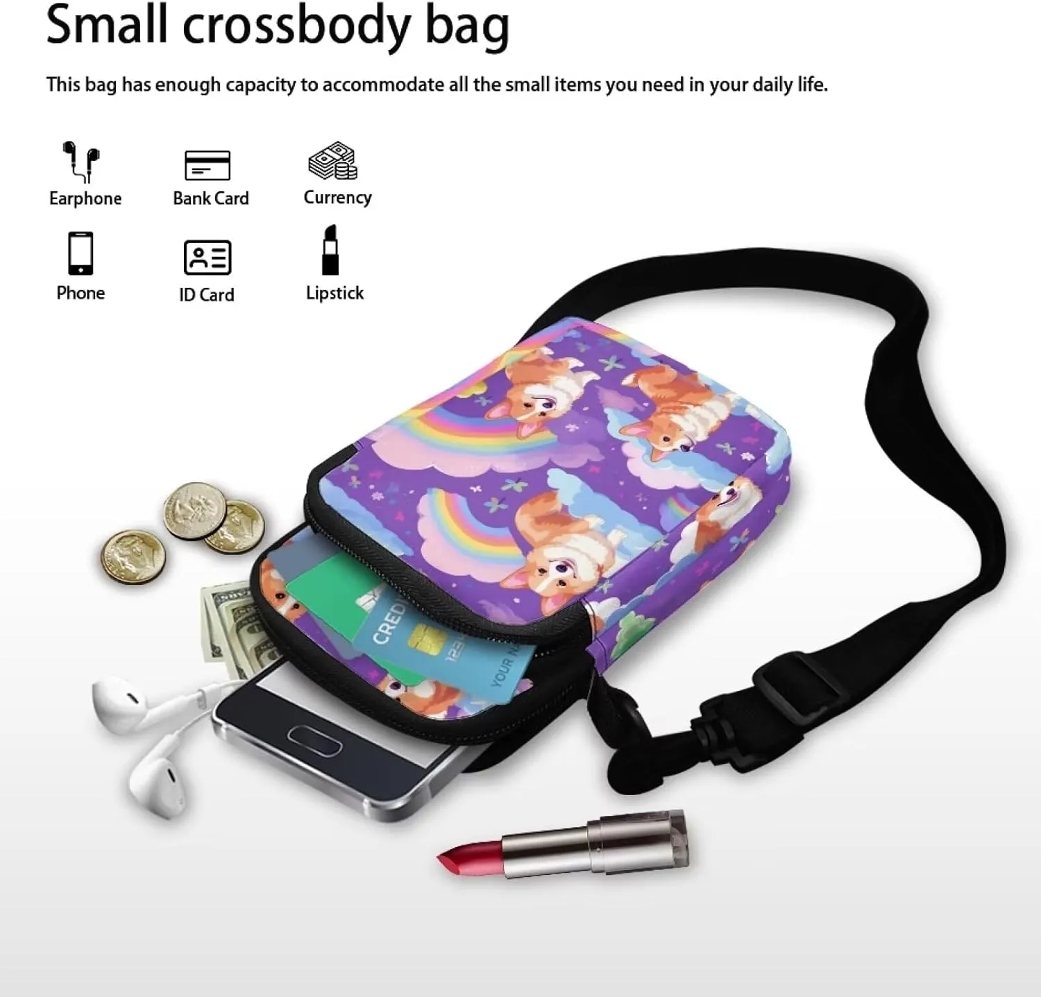Small Crossbody Purse for Women Kids Shoulder Messenger Bag