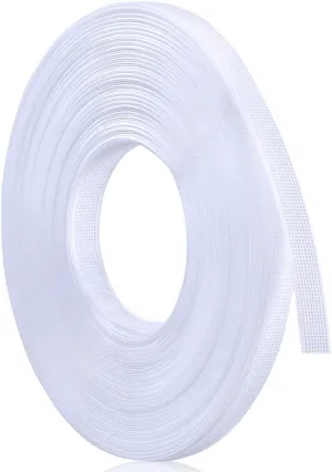 Sntieecr 1/2 Inch x 25 Yard White Polyester Boning for Sewing, Through Low Density Boning for Wedding Dress, Nursing Caps, Corset, Bridal Gowns, Party Gowns, Lingerie, Swimwear, Hats and Handbags