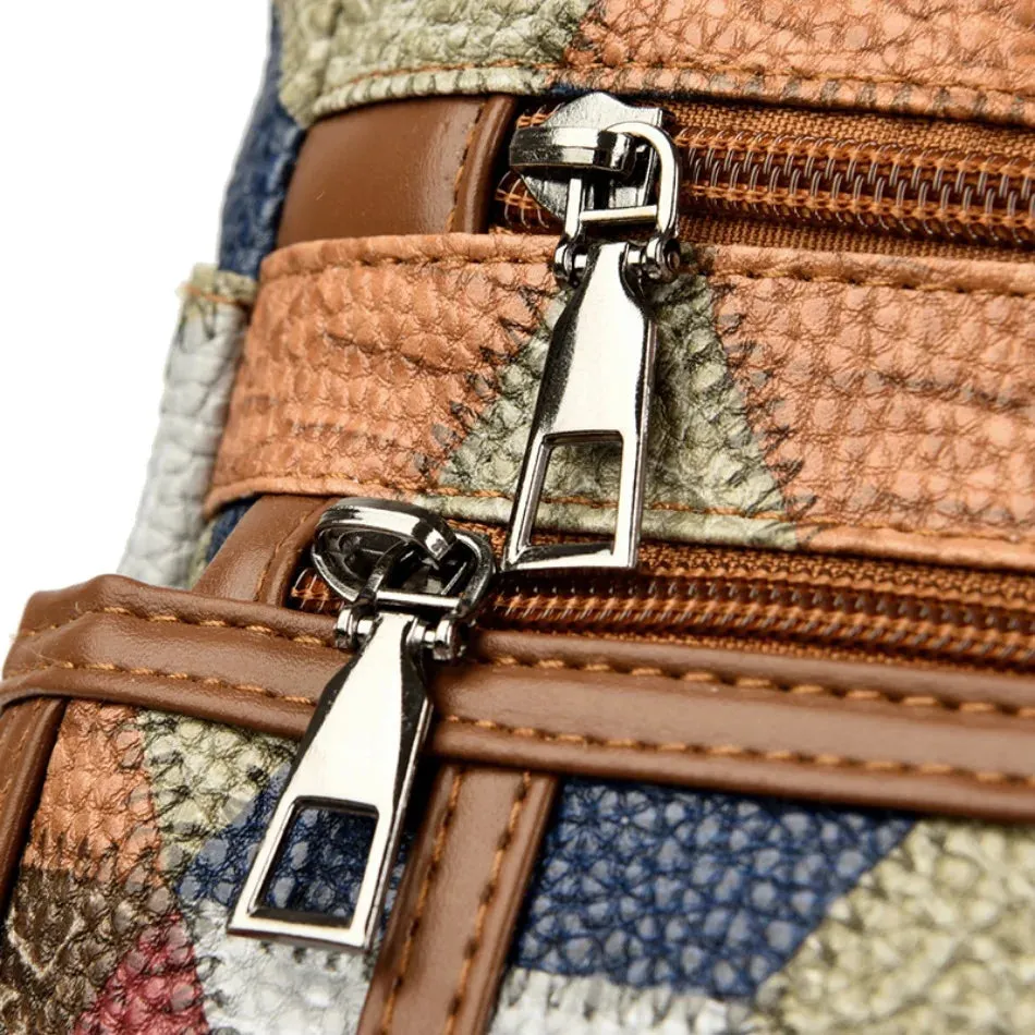 Soft Leather Purses and Handbags Casual Shoulder Crossbody Bags for Women 2024 Vintage Multi-pocket Ladies Messenger Bags Design