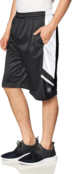 Southpole Men's Athletic Gym Mesh Shorts with Pockets, Lightweight, Quick Dry, Breathable