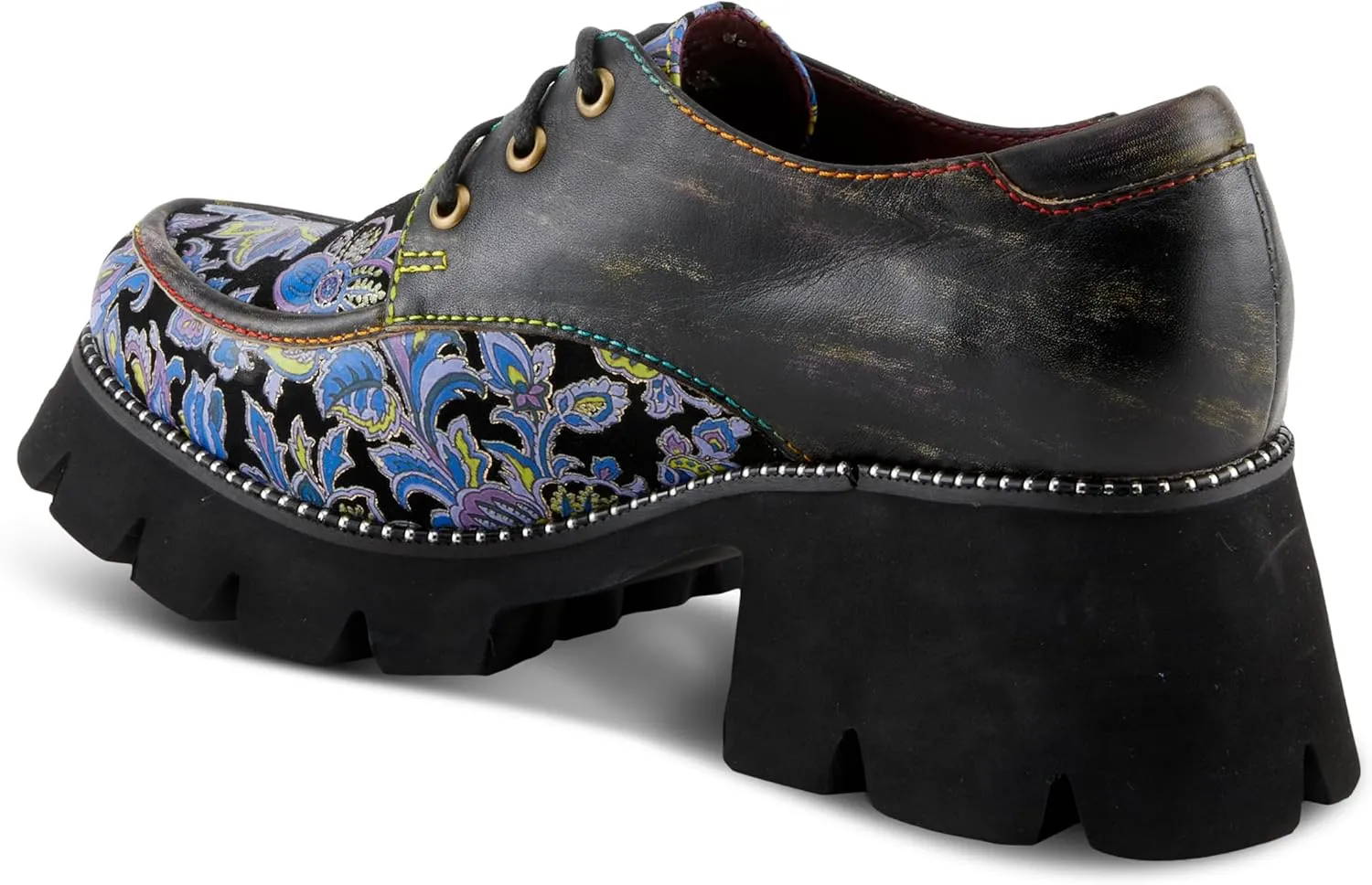 Spring Step L'Artiste Lugged Women's Platform Bootie - Chunky Sole, Edgy Rivet Accents, Fashionable & Comfortable