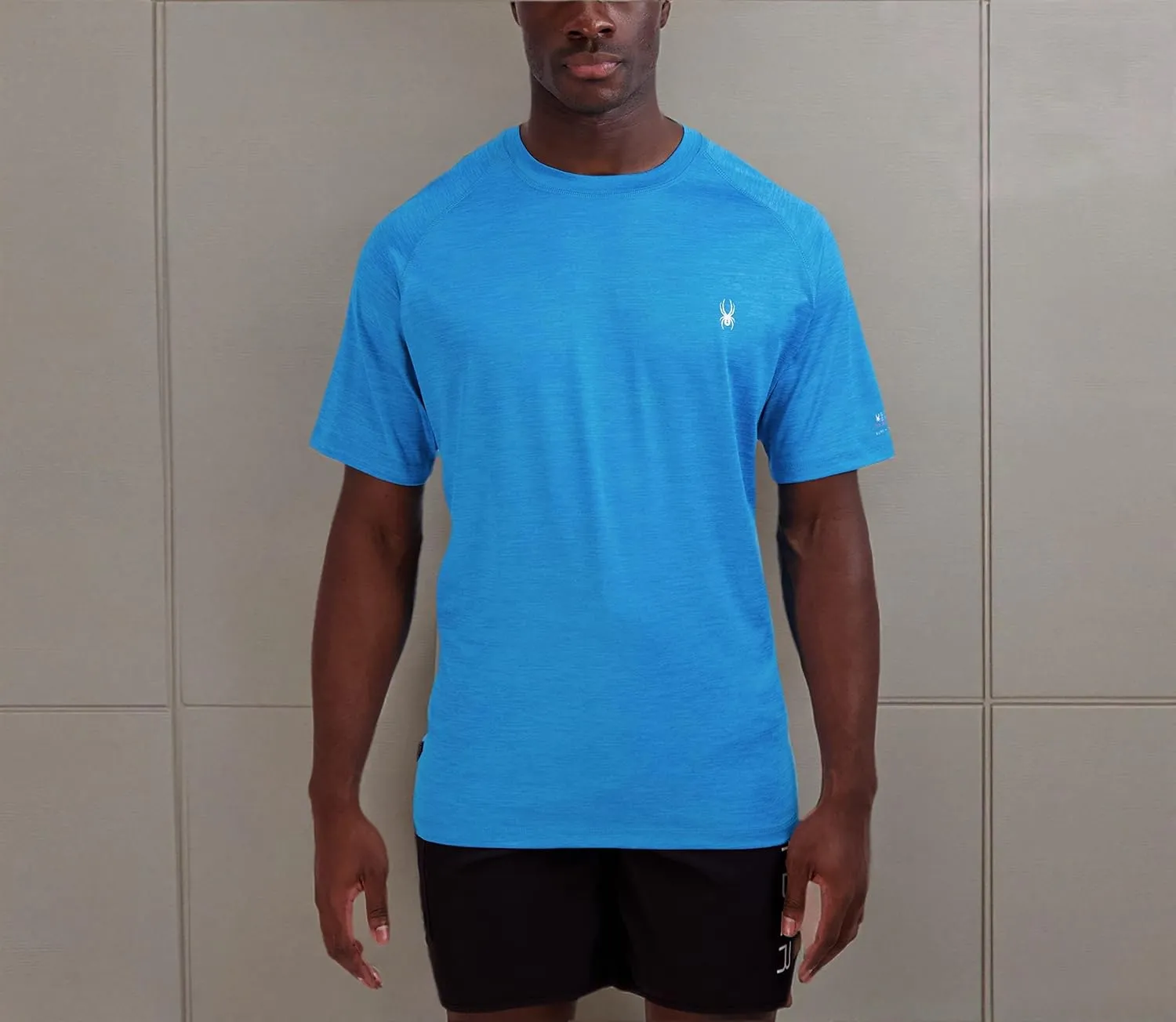 Spyder Men's Short Sleeve Rashguard – UPF , Quick-Dry, Swim Shirt, Surfing, Hiking, Workout