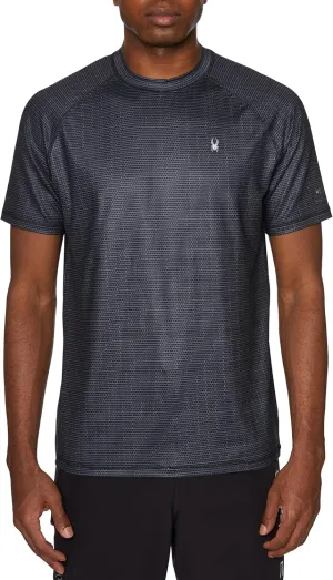Spyder Men's Short Sleeve Rashguard – UPF , Quick-Dry, Swim Shirt, Surfing, Hiking, Workout