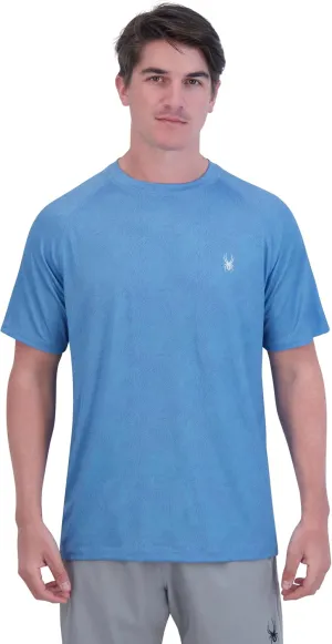 Spyder Men's Short Sleeve Rashguard – UPF , Quick-Dry, Swim Shirt, Surfing, Hiking, Workout