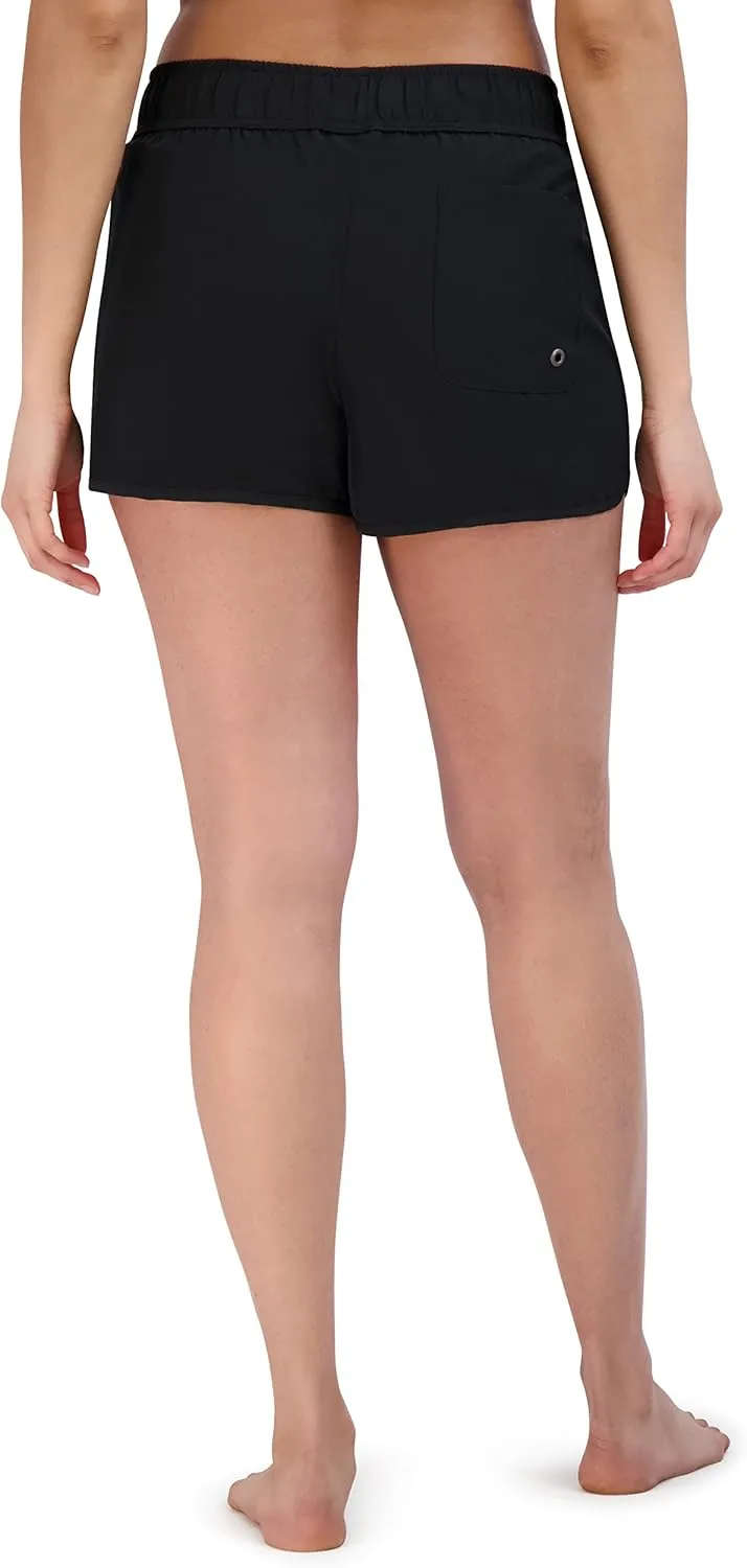 Spyder Women's Standard 3" Stretch Board Short Quick Dry Elastic Tie Waistband