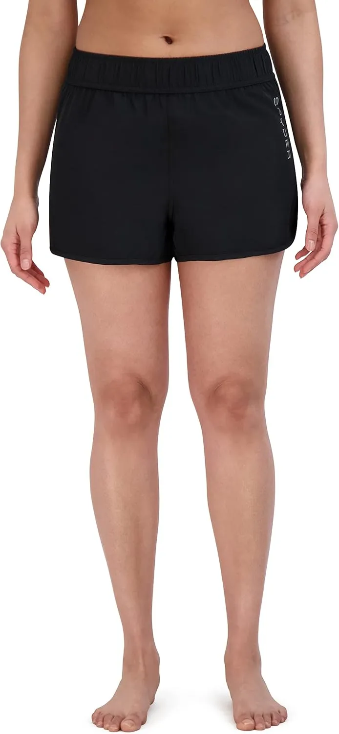 Spyder Women's Standard 3" Stretch Board Short Quick Dry Elastic Tie Waistband