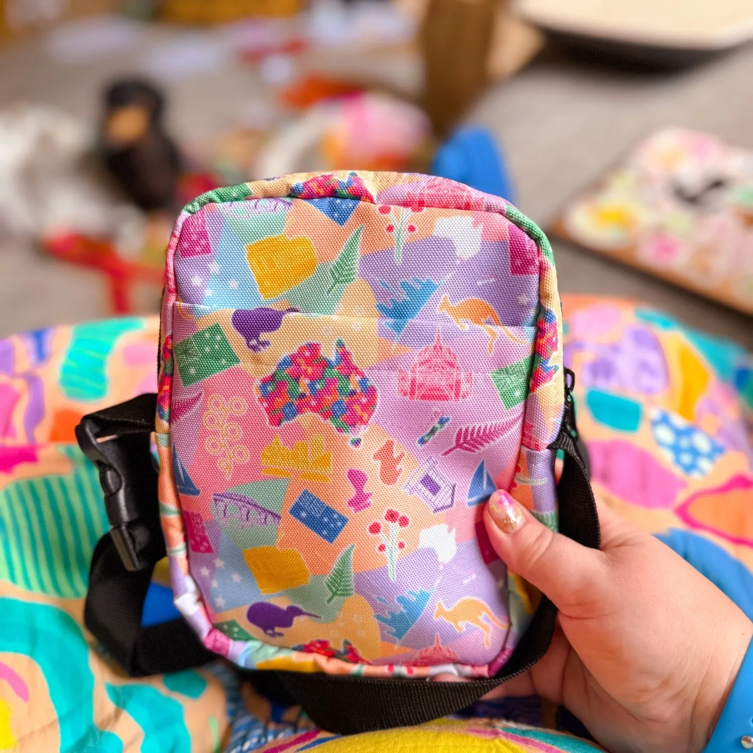 Squiggs and Stripes Mini Crossbody bag