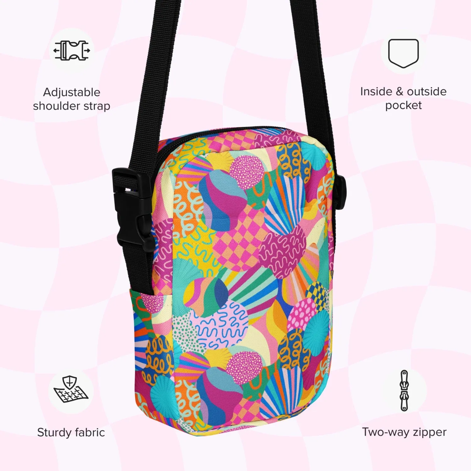 Squiggs and Stripes Mini Crossbody bag