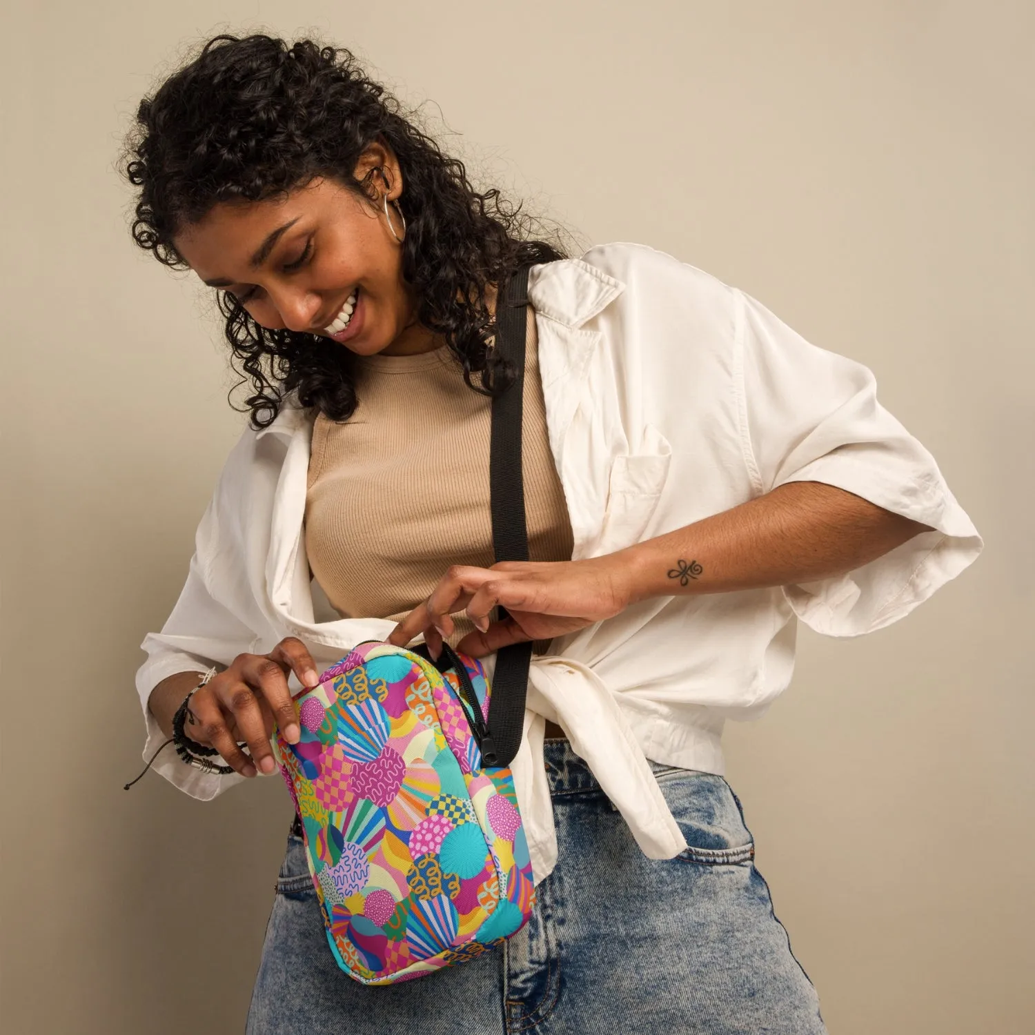 Squiggs and Stripes Mini Crossbody bag