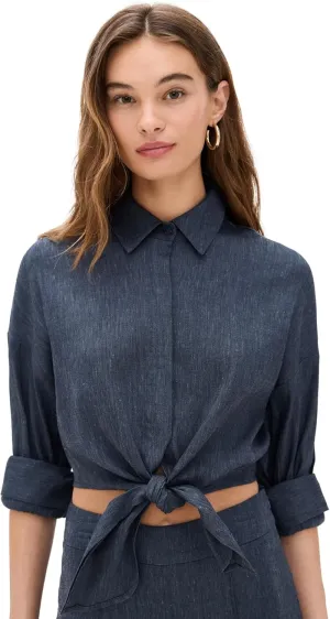STAUD Women's Lisa Linen Top