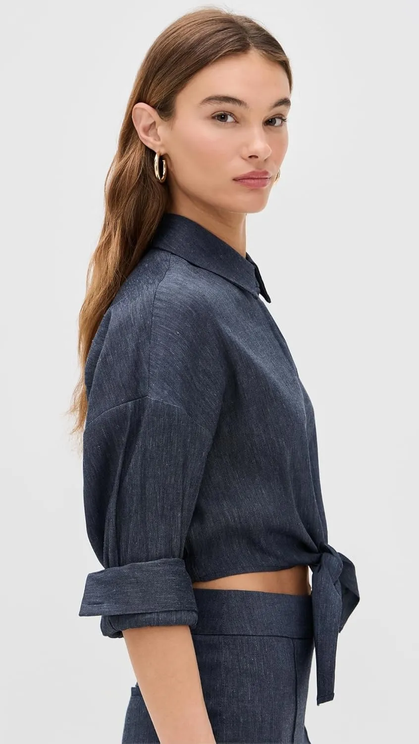 STAUD Women's Lisa Linen Top