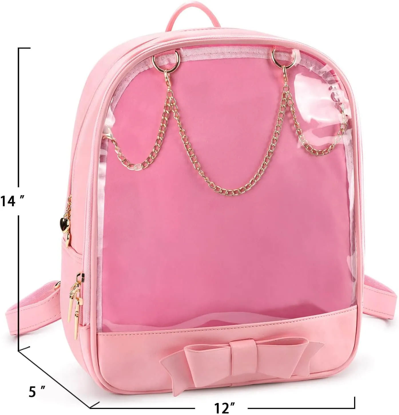 STEAMEDBUN Ita Bag Backpack Bowknot Kawaii Pin Display Backpack Bag with Insert