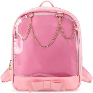 STEAMEDBUN Ita Bag Backpack Bowknot Kawaii Pin Display Backpack Bag with Insert