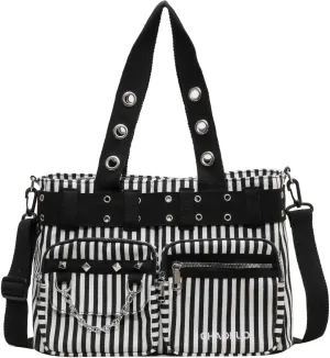 Steampunk Goth Messenger Bag, Fashion Punk Gothic Shoulder Bag
