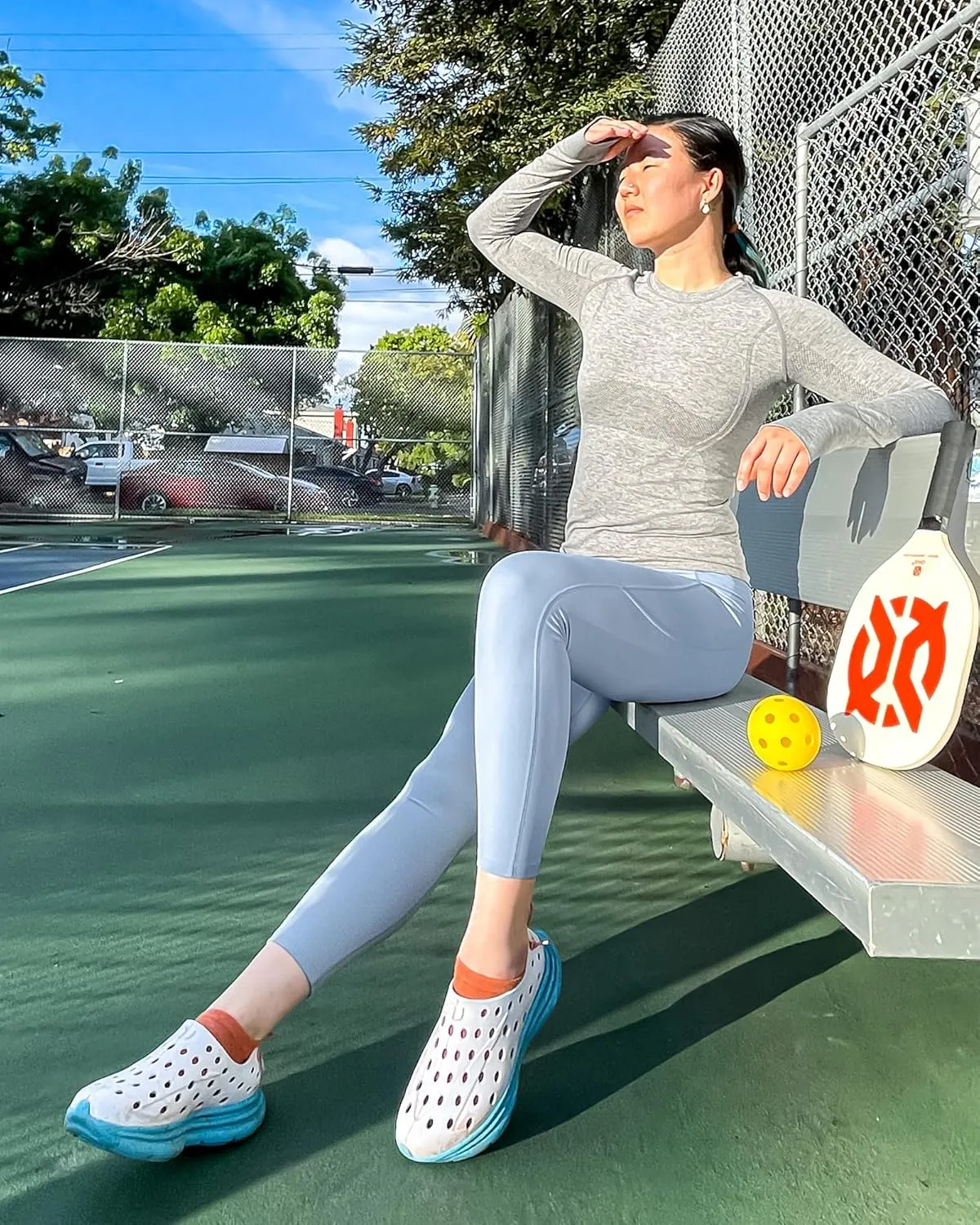 Stelle Women Workout Shirts Seamless Long Sleeve Yoga Tops with Thumb Holes for Sports Running Breathable Athletic Slim Fit
