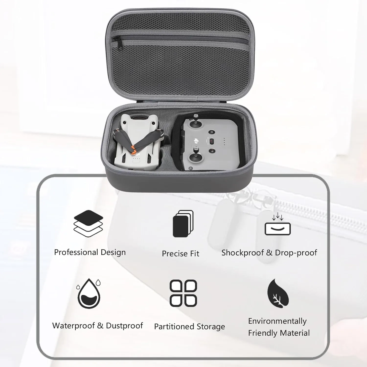 Storage Bag for Mini4 -Mini 4 Pro Drone Case Hard Shell Travel Carrying case Compatible with Mini 4 Pro, DJI RC 2/DJI RC-N2 Remote Controller & Accessories