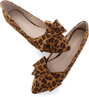 Stunner Womens Flats Fashion Pointed Toe Bowknot Ballet Flats Cute Slip On Dress Flats Comfortable Party Wedding Flats