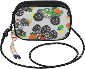 susiyo Monster Truck Cars with Pumpkins Crossbody Sling Bag with Adjustable Strap Small Crossbody Handbags Phone Purse for Women Men Girls Travel