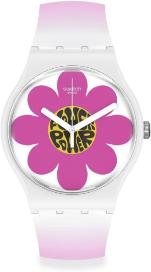 Swatch FLOWER HOUR Unisex Watch (Model: SO32M104)