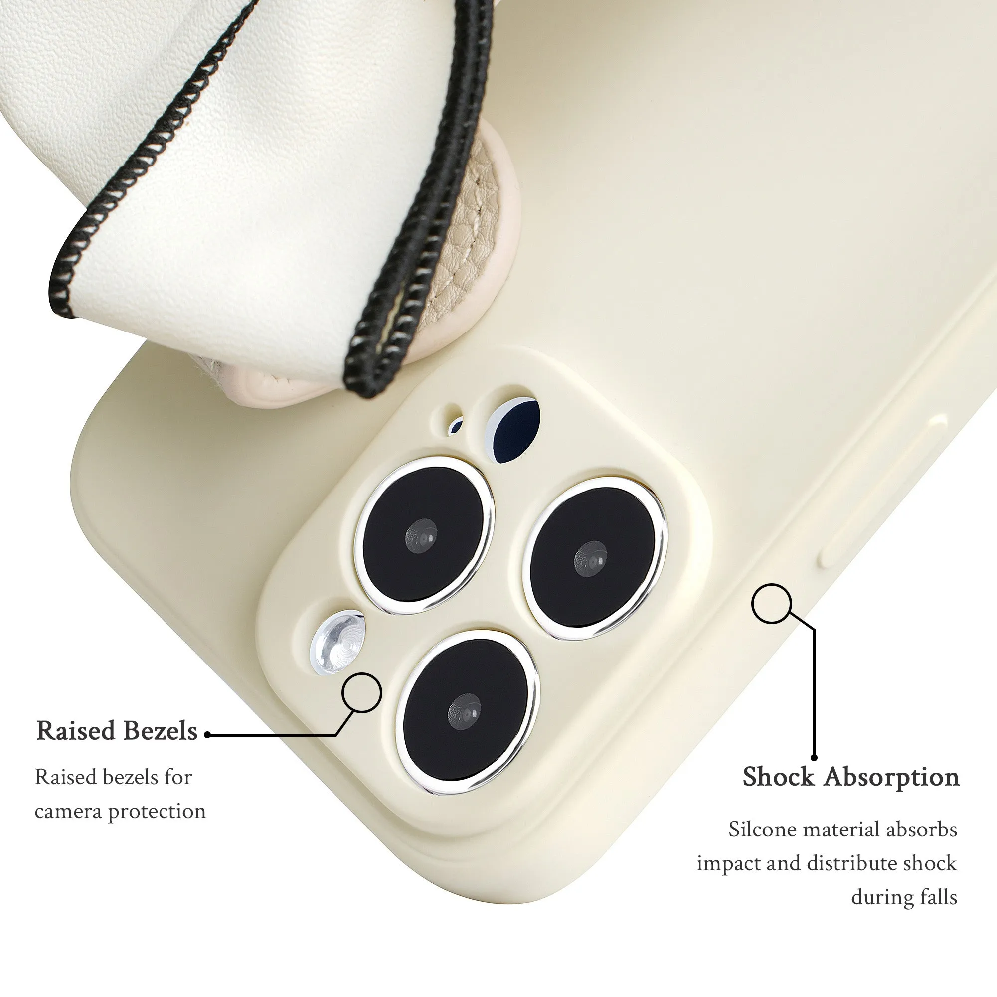 Sweet Bowknot Wristlet Phone Case