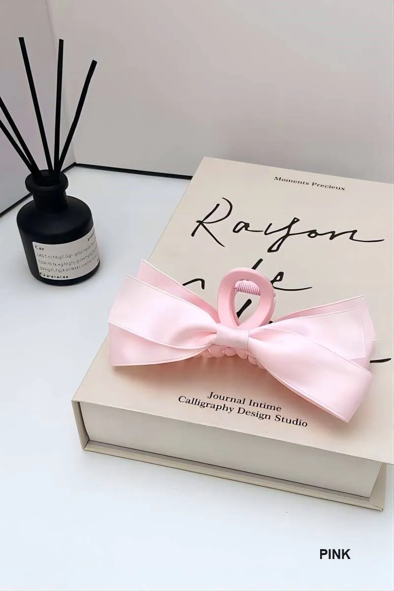 Sweet Silk Ribbon Bowknot Tassels Hair Clip Claw
