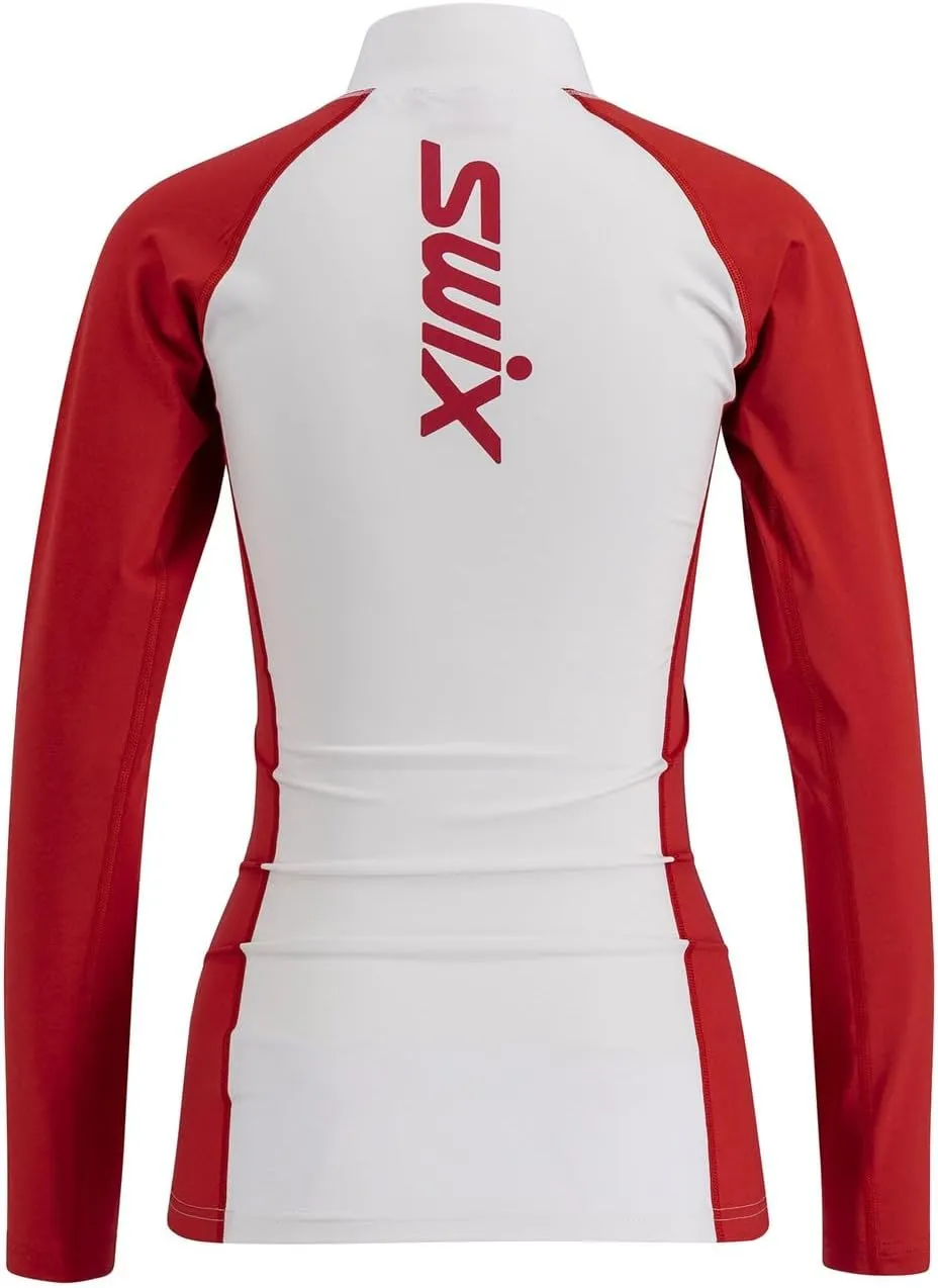 Swix Women's Winter Sports Cross Skiing Training Quick Racex Dry Half Zip Baselayer Top