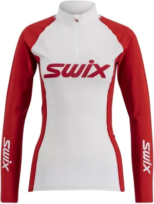 Swix Women's Winter Sports Cross Skiing Training Quick Racex Dry Half Zip Baselayer Top
