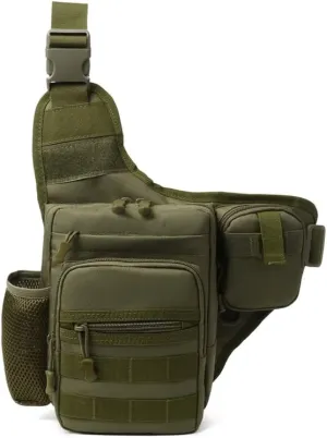 Tactical Backpack Multifunctional Large Capacity Sling Shoulder Crossbody Bag for Outdoor Every Day Carry (Green)