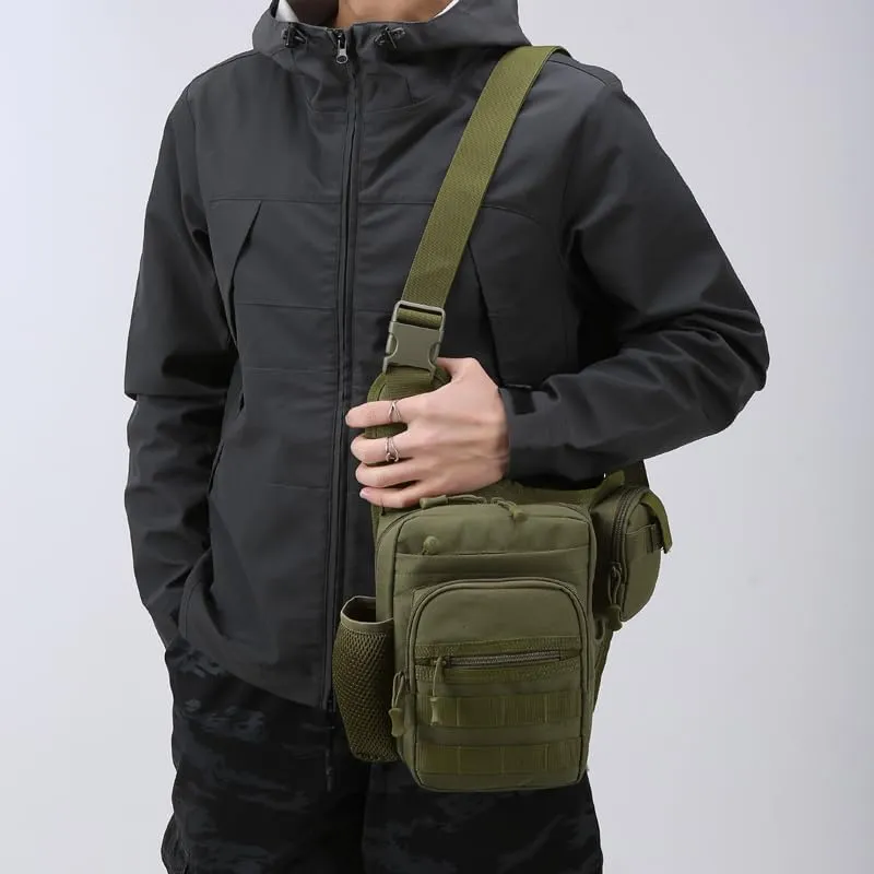 Tactical Backpack Multifunctional Large Capacity Sling Shoulder Crossbody Bag for Outdoor Every Day Carry (Green)