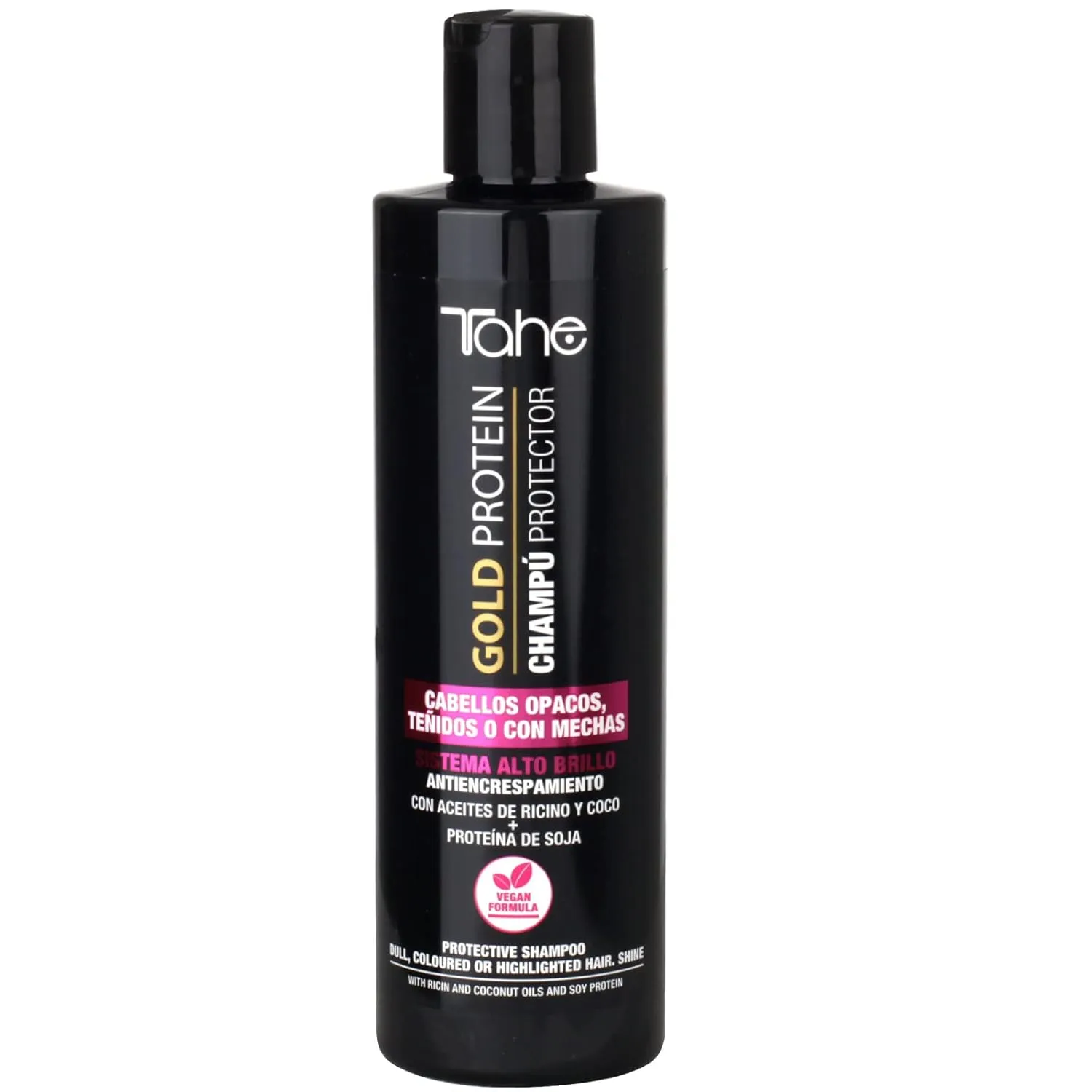 Tahe Gold Protein Protective Shampoo for Dull, Color-Treated or Highlighted Hair with Anti-Frizz Effect, 300ml