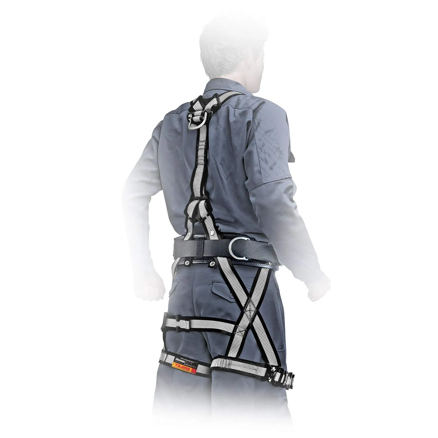 Tajima Work Positioning Waist Belt Flat D2 Black One Touch L WFXD2-WBL