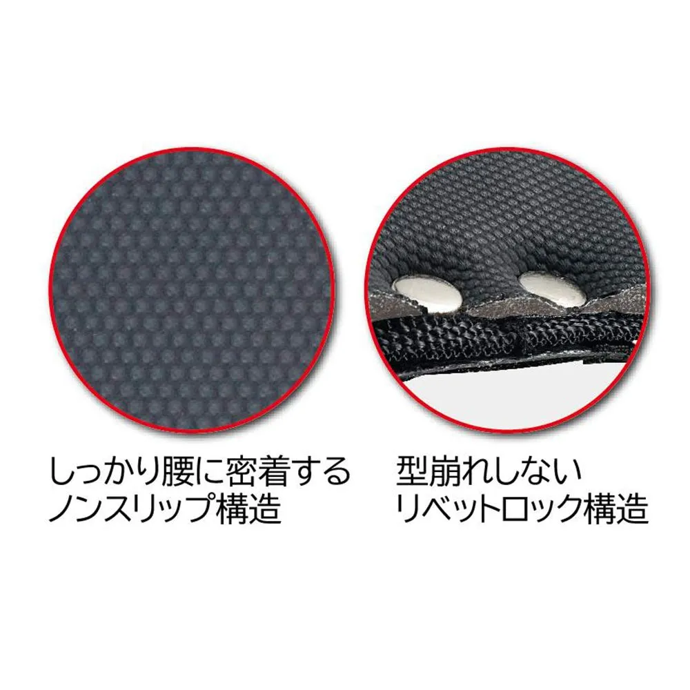 Tajima Work Positioning Waist Belt Flat D2 Black One Touch L WFXD2-WBL