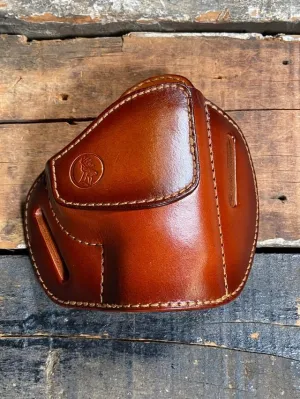 Tan OWB Leather Pancake Holsters for Bond Arms Derringers 2.5"-4.25"