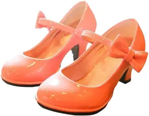 TangDao Little Big Girls Mary Jane Leather Low High Heel Pumps Shoes Bowknot Girls Formal Dress Shoes for Wedding