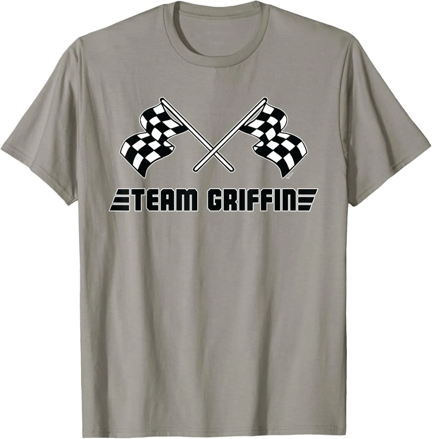 Team Griffin Family Name Checkered Flag Racing T-Shirt