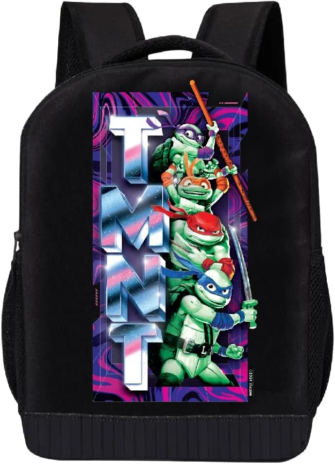 Teenage Mutant Ninja Turtles Backpack Shoulder Bag for Boys, Girls, Toddlers - Leonardo, Donatello, Michelangelo and Raphael Cute Kids Backpack for School - 18" Inch Bookbag