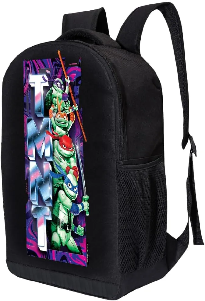 Teenage Mutant Ninja Turtles Backpack Shoulder Bag for Boys, Girls, Toddlers - Leonardo, Donatello, Michelangelo and Raphael Cute Kids Backpack for School - 18" Inch Bookbag
