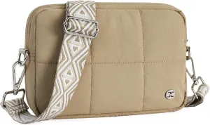 Telena Crossbody Bags for Women Cross Body Purse with Guitar Strap Lightweight Puffer Shoulder Bag for Travel